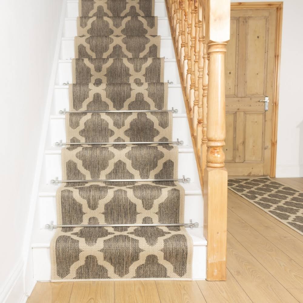 32 Foot Trellis Tweed Stair Carpet Runner G412905