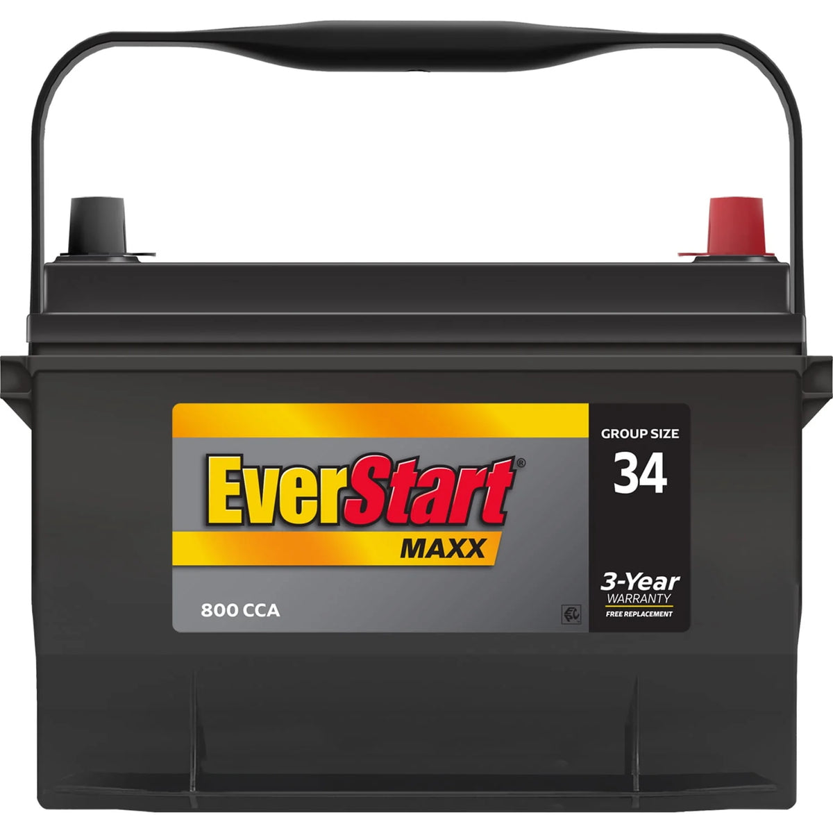 Lead Acid Automotive Battery Group Size 34 12 Volt 800 CCA D760428