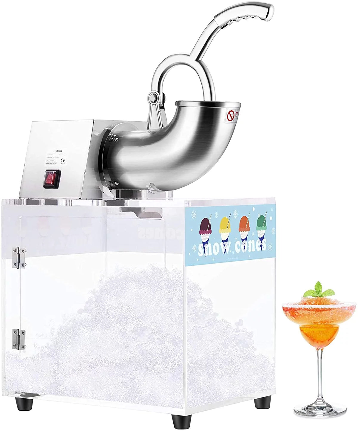 Stainless Steel Electric Ice Crusher Shaver 440lbs/hr F6987