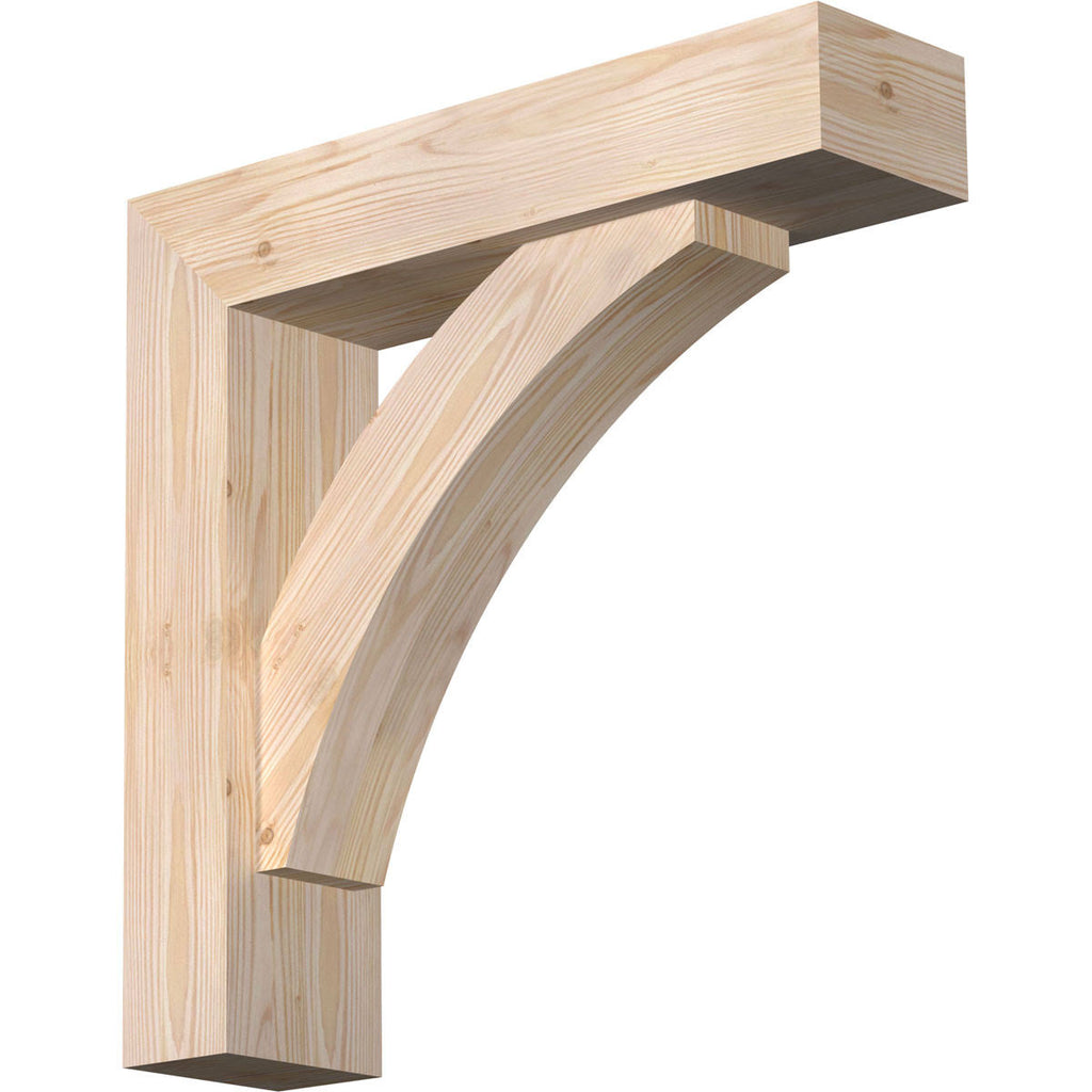 Thorton Block Smooth Bracket with Offset Brace, Douglas Fir N88211