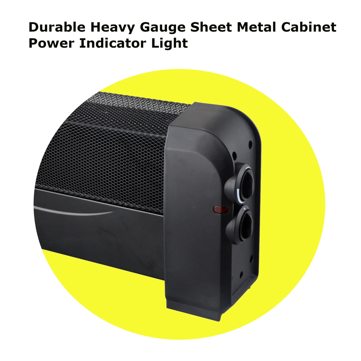 25" Electric Baseboard Convection Heater, Black I843207