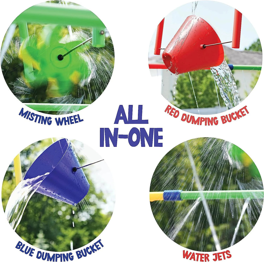 Waterpark Sprinkler Water Toy with Dump Buckets and Splash Wheel V814088