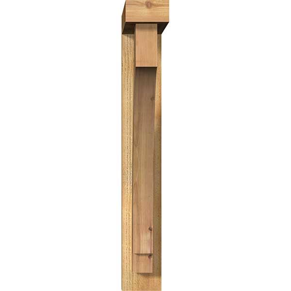 Western Red Cedar Rough Sawn Bracket with Offset Brace B4497