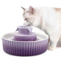 Ceramic Cat Water Fountain, 2.1 L Drinking Fountain Bowl W4626