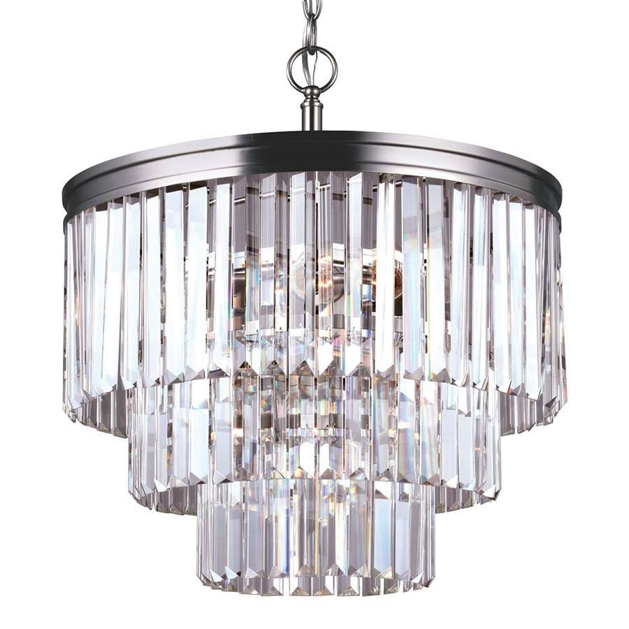 Antique Brushed Nickel Four-Light LED Chandelier E188