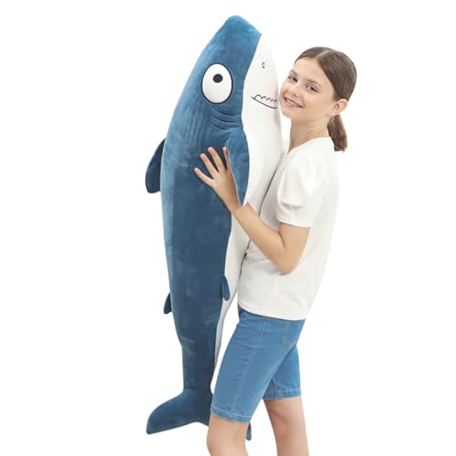 Blue 32” Shark Plush Stuffed Animal Z6152