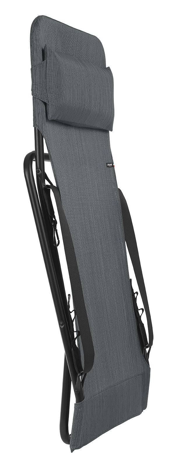 Black Steel Frame Folding Sling Chair G412