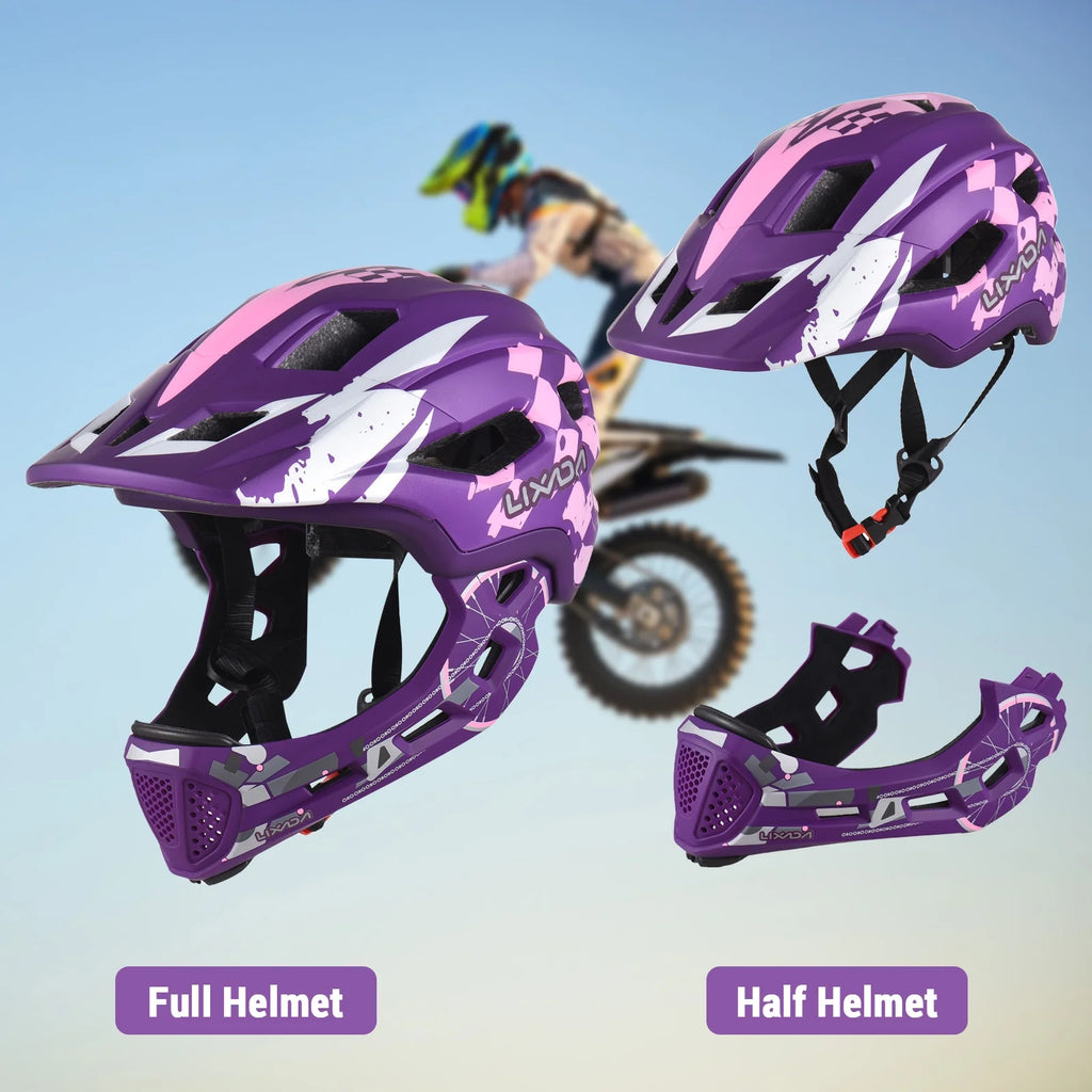 Blue Adjustable Full Face Kids Bike Helmet X770