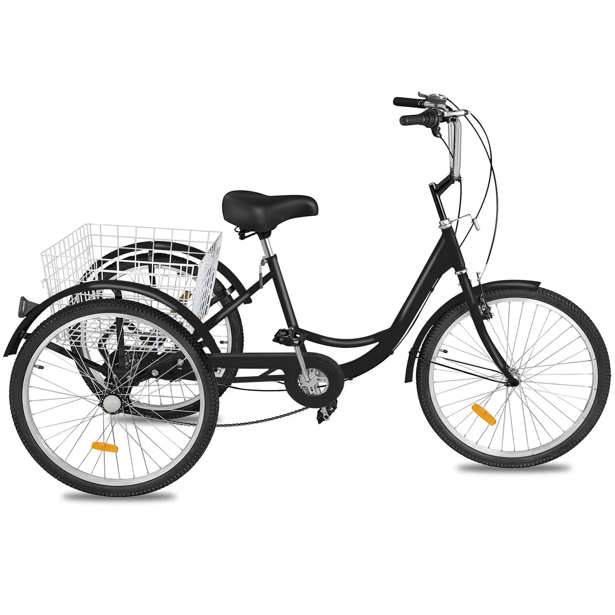 24 1-Speed 3 Wheel Adult Tricycle with Basket A619