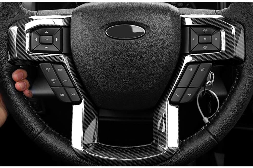 ABS Carbon Fiber Pattern Steering Wheel Trim Panel Cover C9299