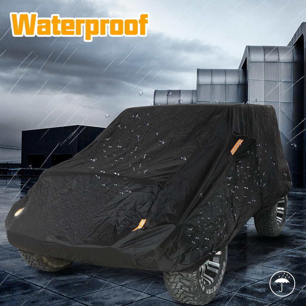 2 Door Full Car Cover with Driver Door Zipper N813