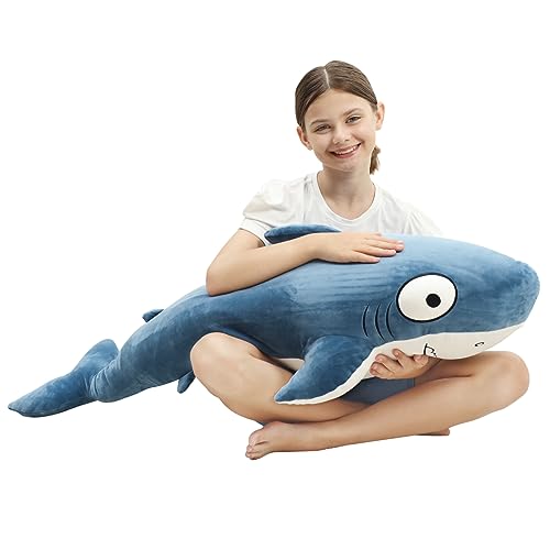 Blue 32” Shark Plush Stuffed Animal Z6152