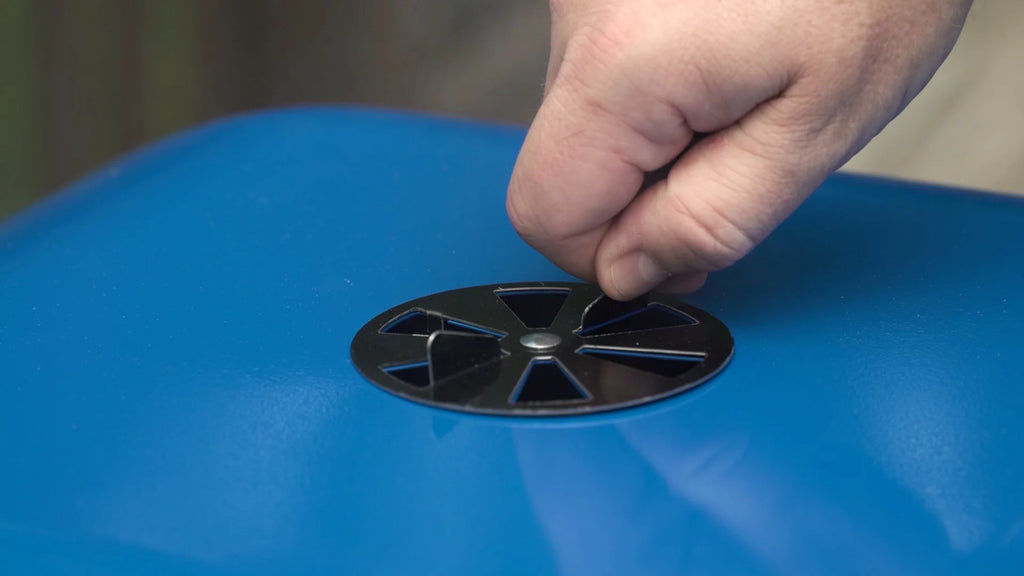 Blue Portable Steel Charcoal Grill I86160