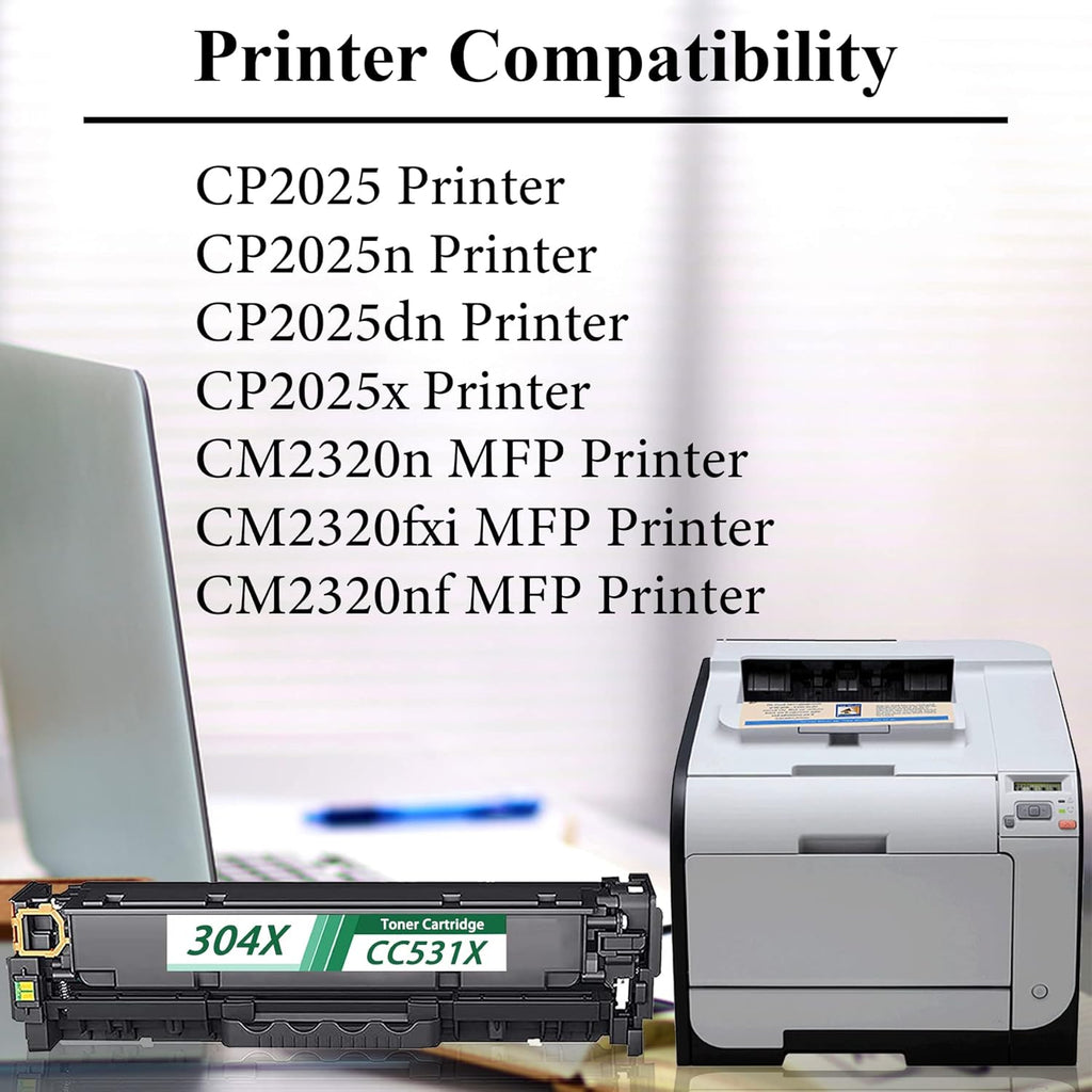 3 Pack High Yield Toner Cartridge for HP CP2025 CM2320 Printer O709411