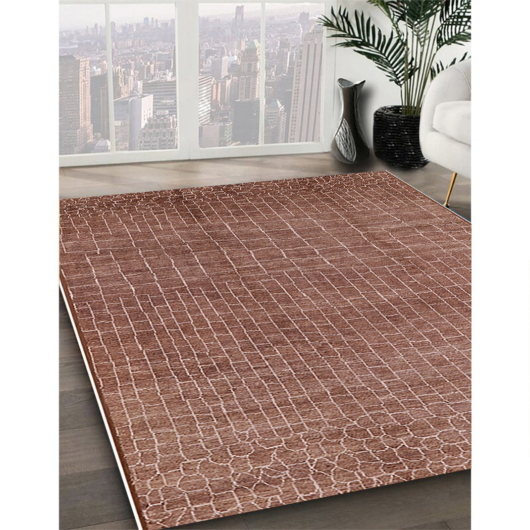 Light Copper Gold Rectangle Area Rug B437