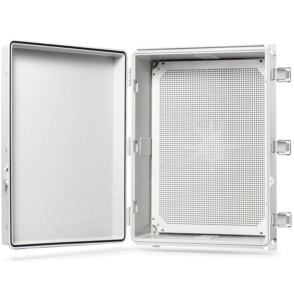 Junction Box with Mounting Plate, IP67 Waterproof ABS Plastic Grey E128135