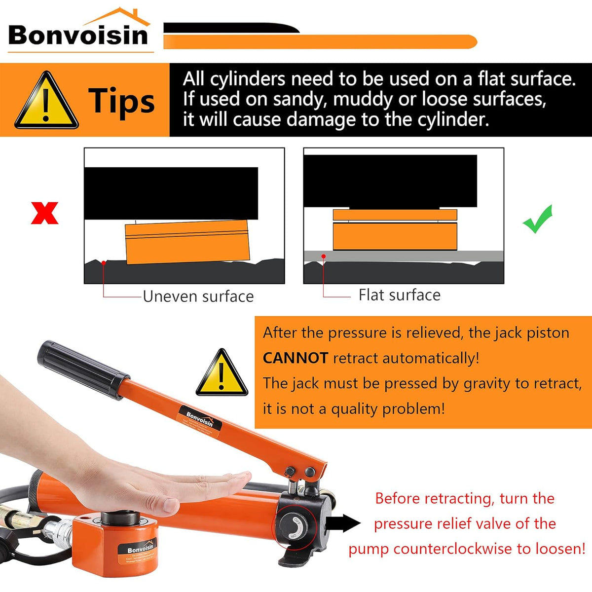 10T Hydraulic Cylinder Jack Porta Power Mini Hydraulic Ram Multi-Acting Low Profile Lifting Cylinders A21119