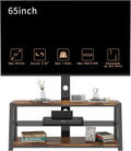 Swivel Floor TV Stand with Adjustable Tempered Wooden Shelves B789
