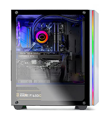 White AMD Ryzen 7 3700X RTX 3070 8G 1TB SSD 16GB DDR4 Gaming Desktop U258071