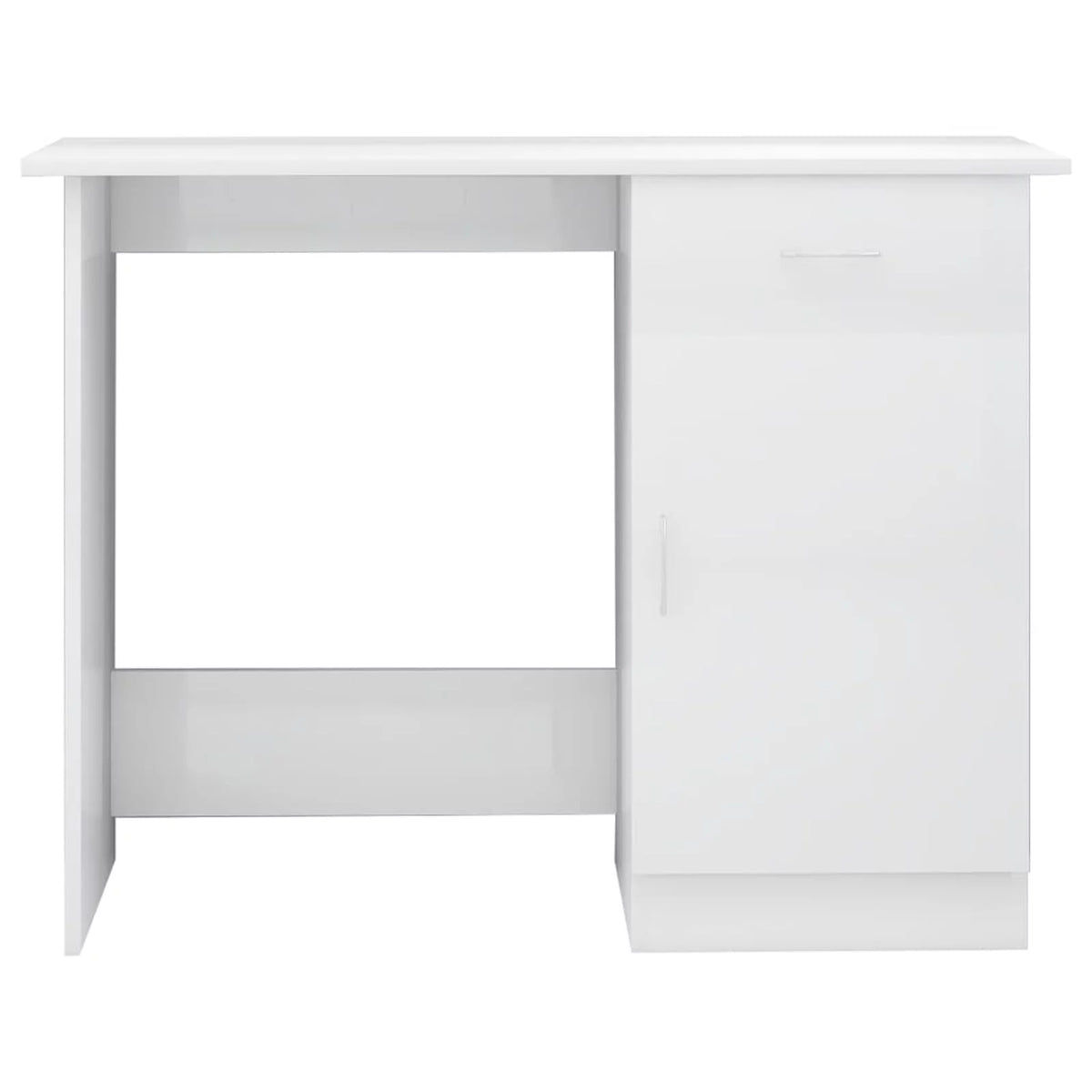 High Gloss White Engineered Wood Desk Z83499