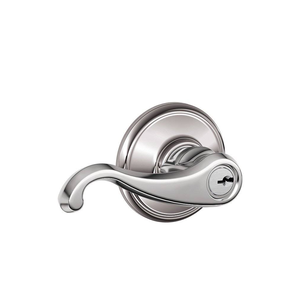Keyed Entry Lever Bright Chrome F8485