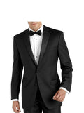 Black Single Breasted Notch Lapel Tuxedo Suit Set Z837