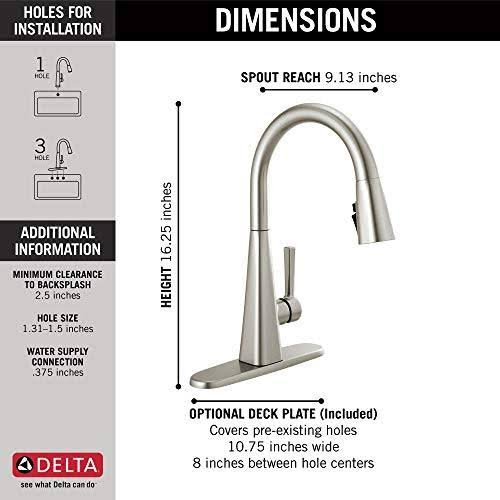 Single-Handle Pull-Down Kitchen Faucet, SpotShield Stainless P884145