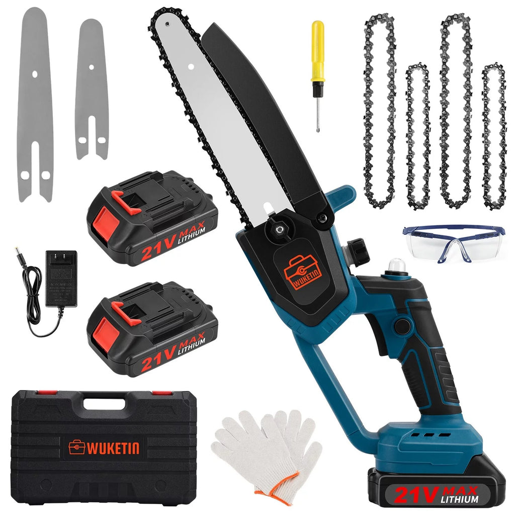 6 Inch 8 Inch Cordless Chainsaw with 2 Battery Auto-oil System J2846