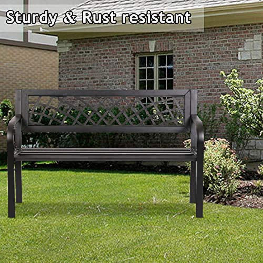 Black Cast Iron Outdoor Bench M928