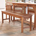 Brown Acacia Wood Patio Bench U66496