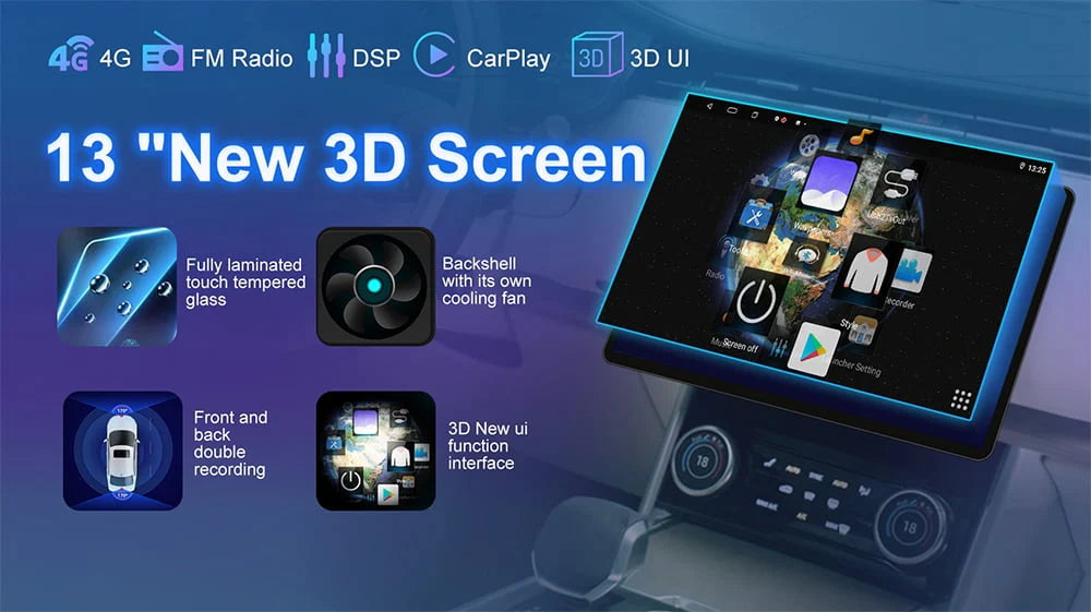 13.3 Inch Android 12 Touch Screen Car Stereo I86050