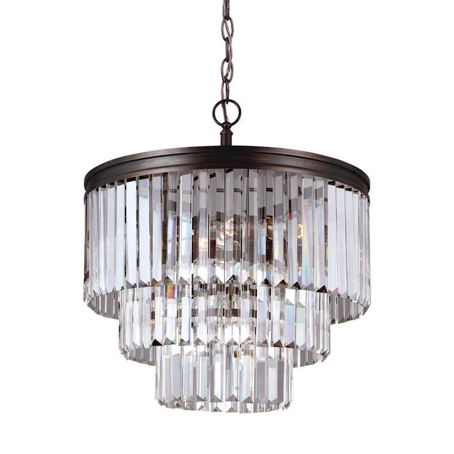 Antique Brushed Nickel Four-Light LED Chandelier E188