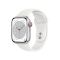 Silver 41mm Aluminum Case Smartwatch with White Sport Band U263