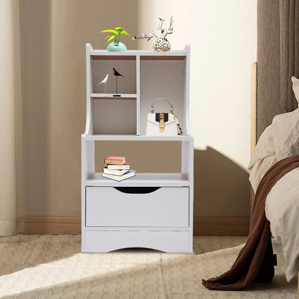 Wooden Nightstand with Drawer I975