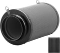 6 Inch Carbon Filter Scrubber with Australia Virgin Charcoal, Silver, Pack of 2 K321134