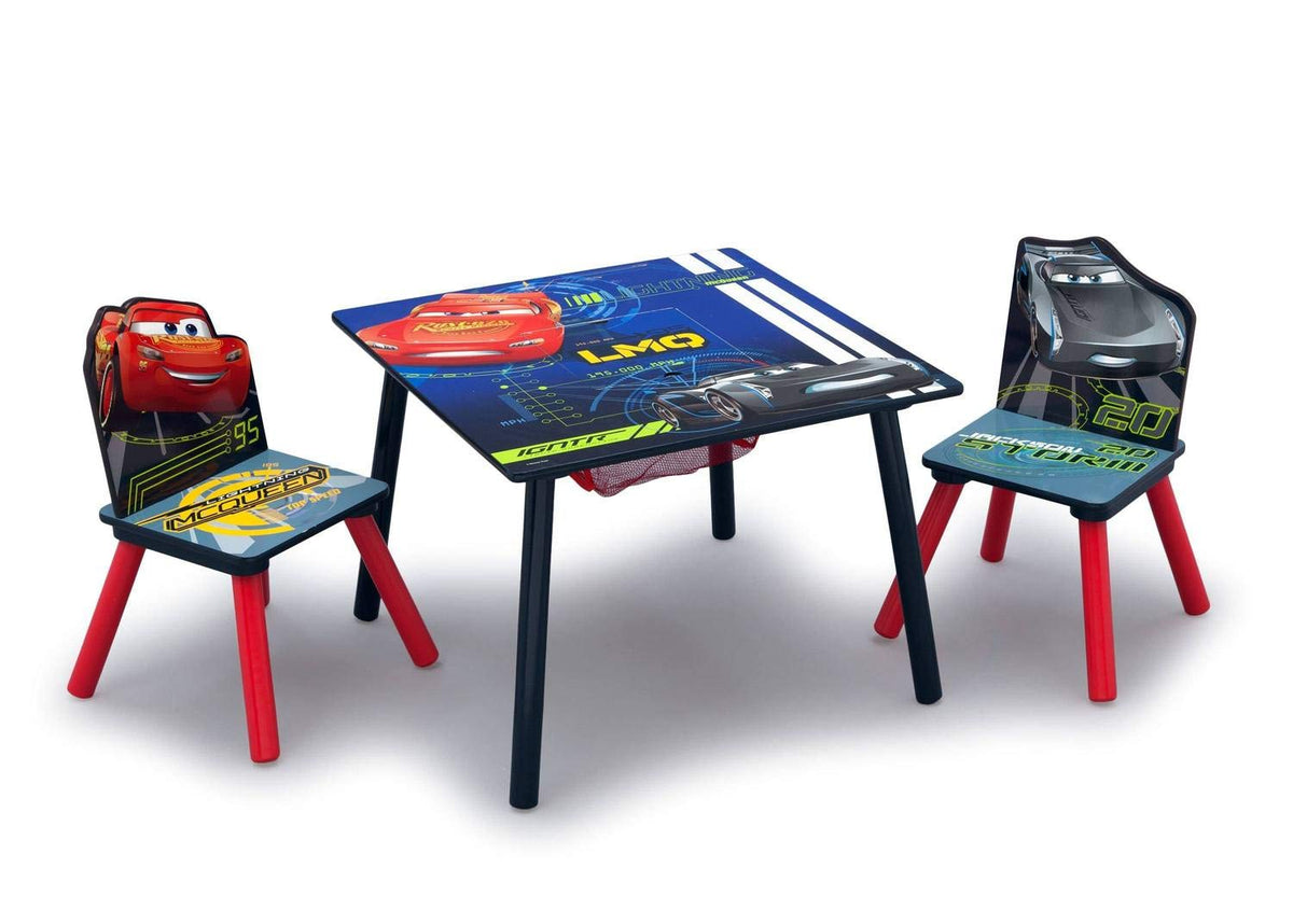 Toy Organizer and Kids Table and Chair Set With Storage (2 Chairs Included) F49132