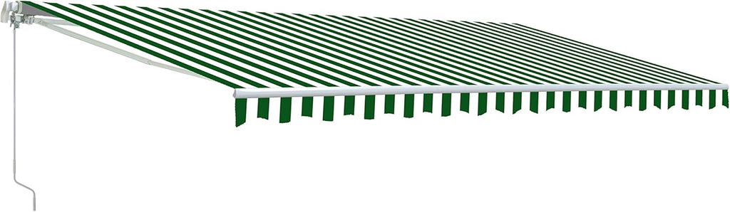 Motorized Retractable Patio Awning with Polyester Canopy K88560