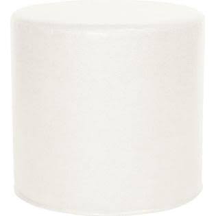 White Black Faux Leather Ottoman V8042