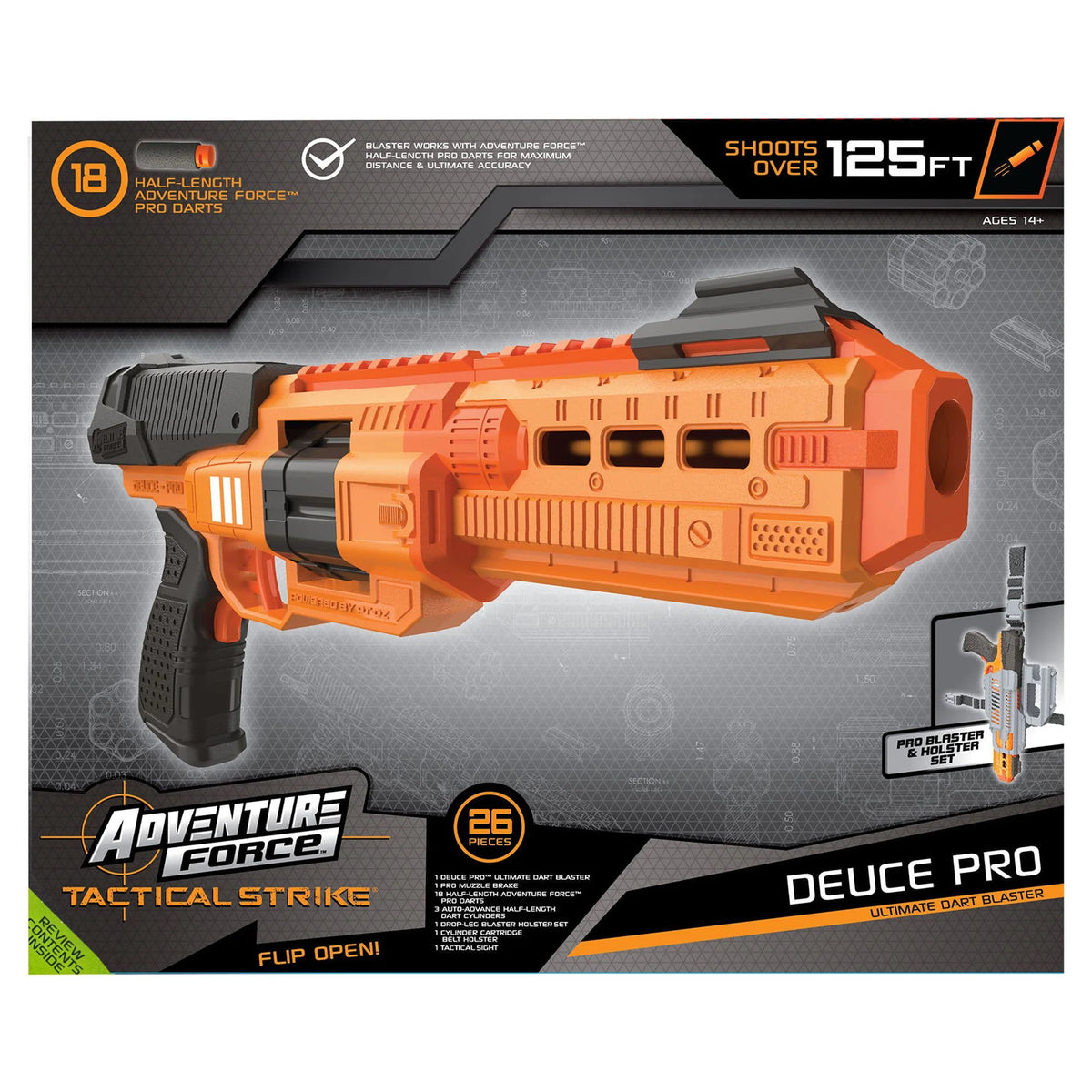 Manual Dart Blaster with 24 Foam Darts I228460