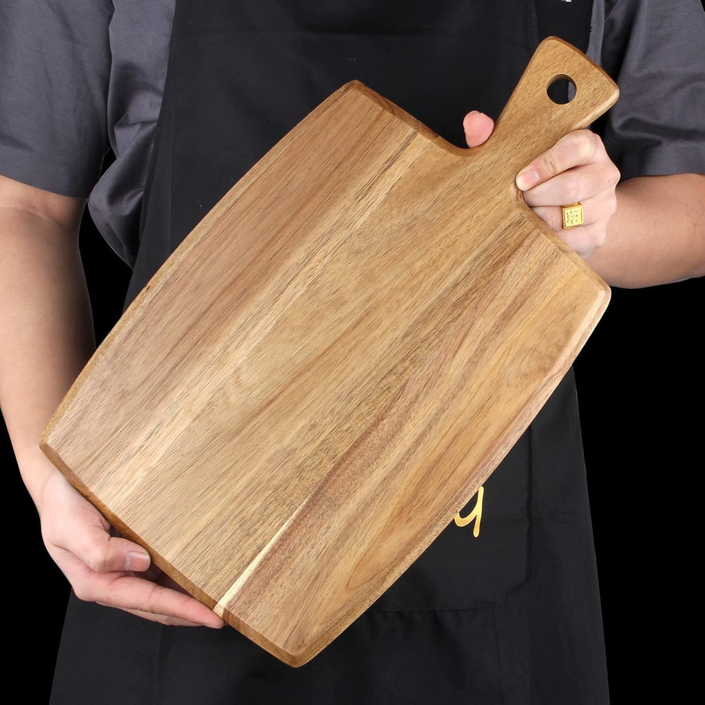 Acacia Wood Cutting Board with Handle V95972