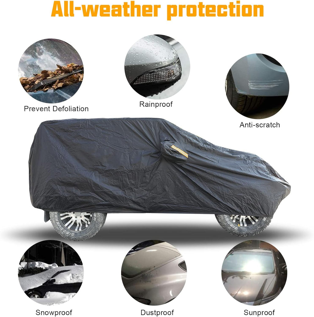 2 Door Full Car Cover with Driver Door Zipper N813