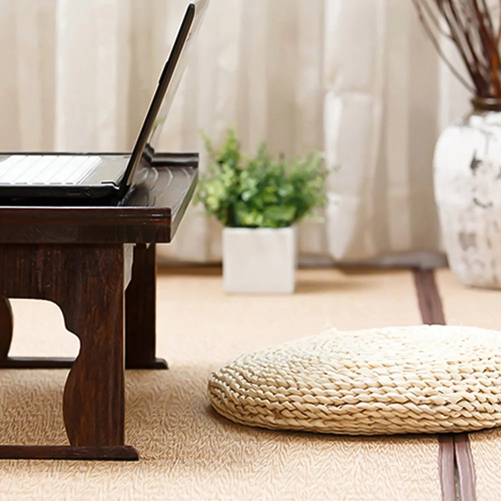 Round Straw Weave Floor Pillow R5173