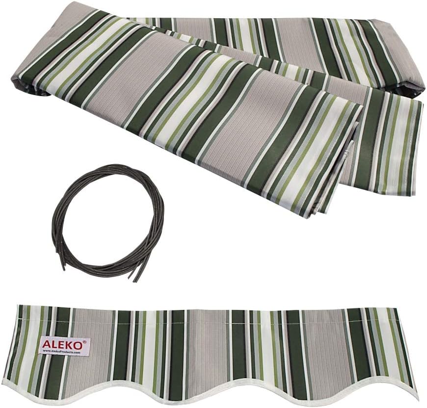 Motorized Retractable Patio Awning with Polyester Canopy K88560