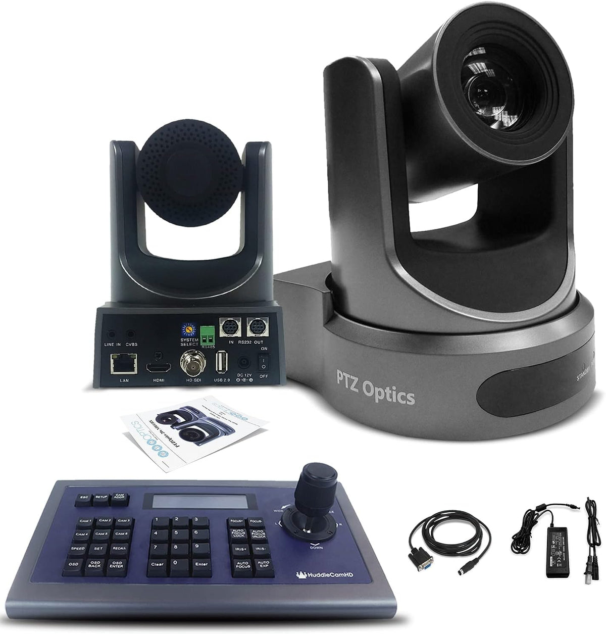 20x-SDI Live Streaming Camera (Gray) with Serial Controller Joystick Starter Bundle J9721
