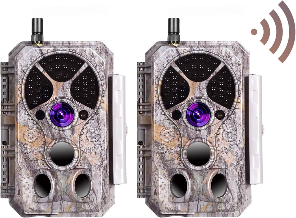 2-Pack Bluetooth WiFi Trail Camera 32MP 1296P Waterproof E911405