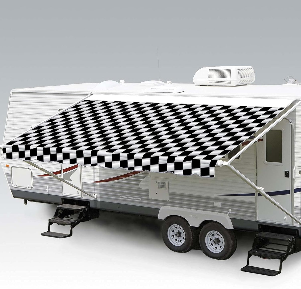 Heavy Duty Weatherproof Vinyl RV Awning Fabric Replacement V757449