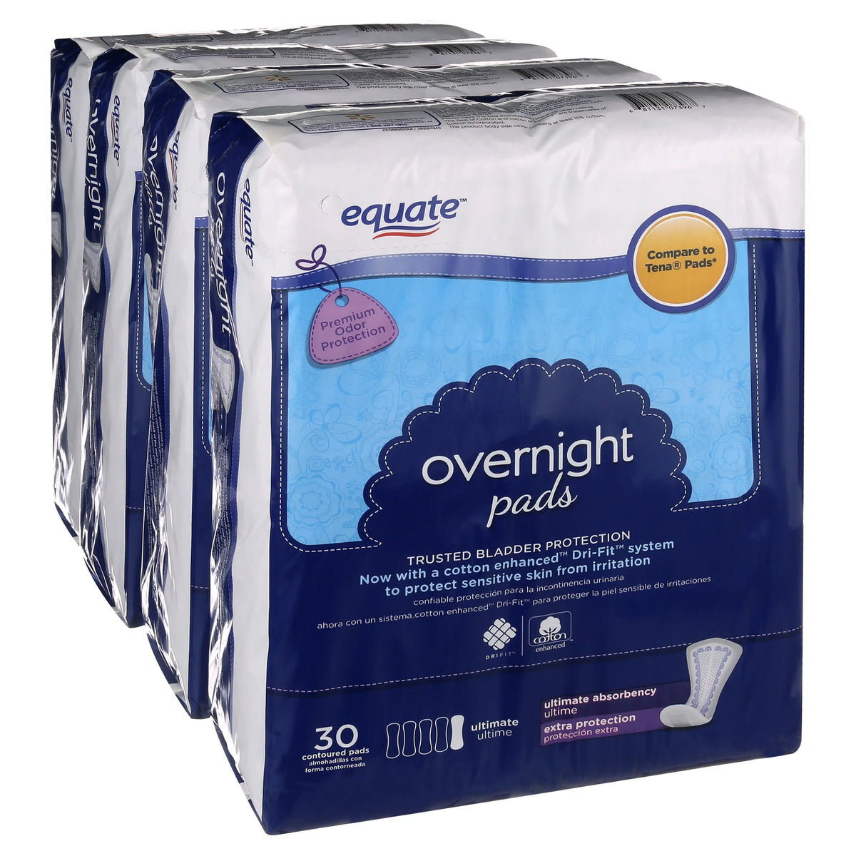 Incontinence Pads, Ultimate Absorbency, Extra Coverage (120 Count) U546