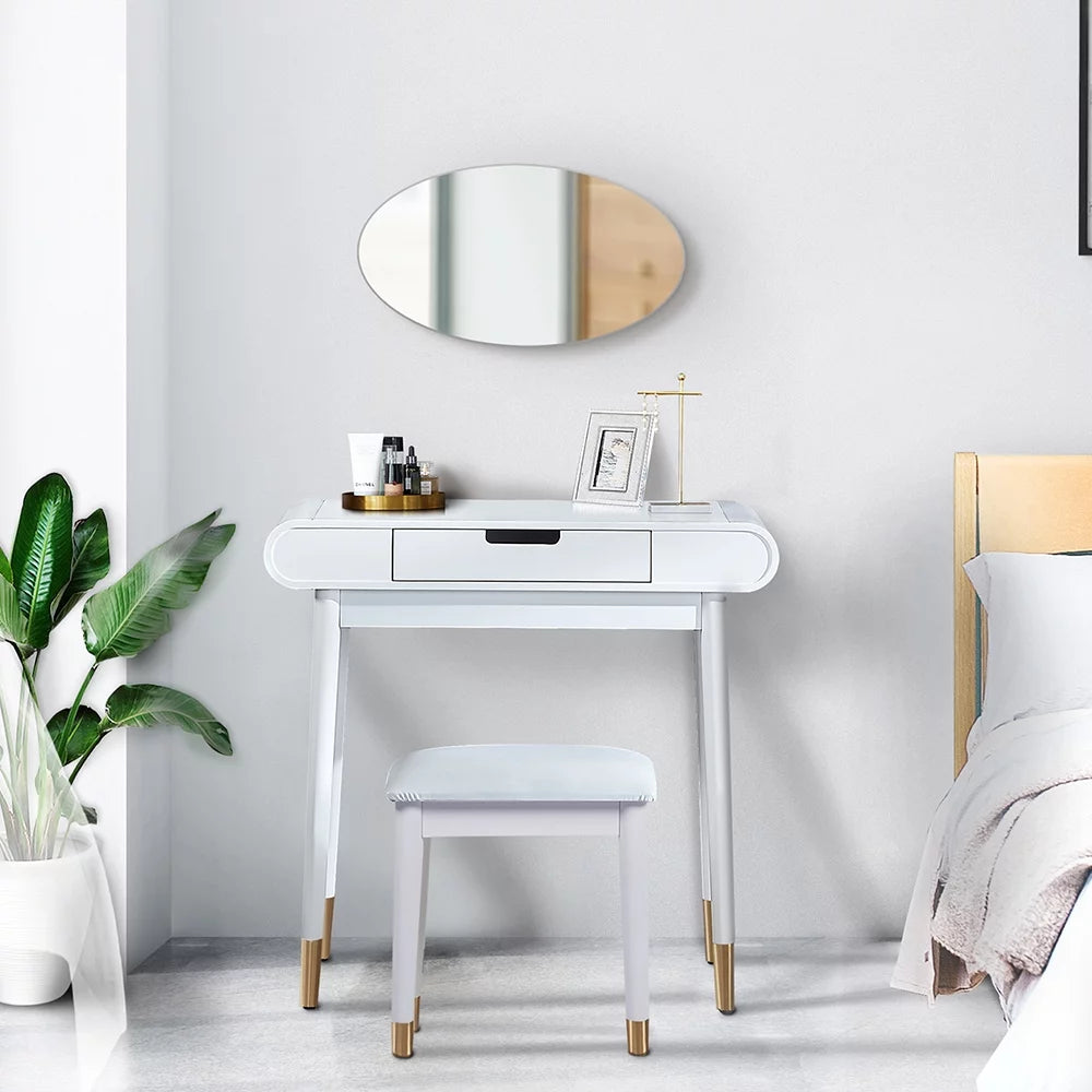 White Makeup Vanity Table Set with Stool C831