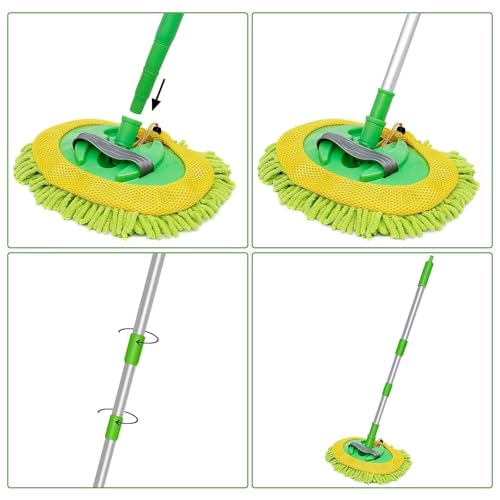 47" Car Wash Brush Mop Cleaning Tool with Long Handle M5301