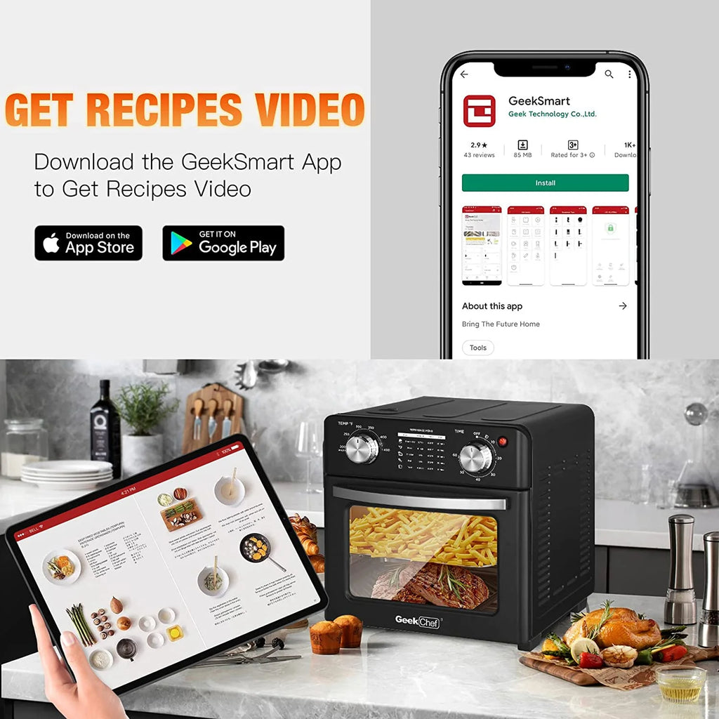 10 Quart Black Air Fryer Toaster Oven C92892